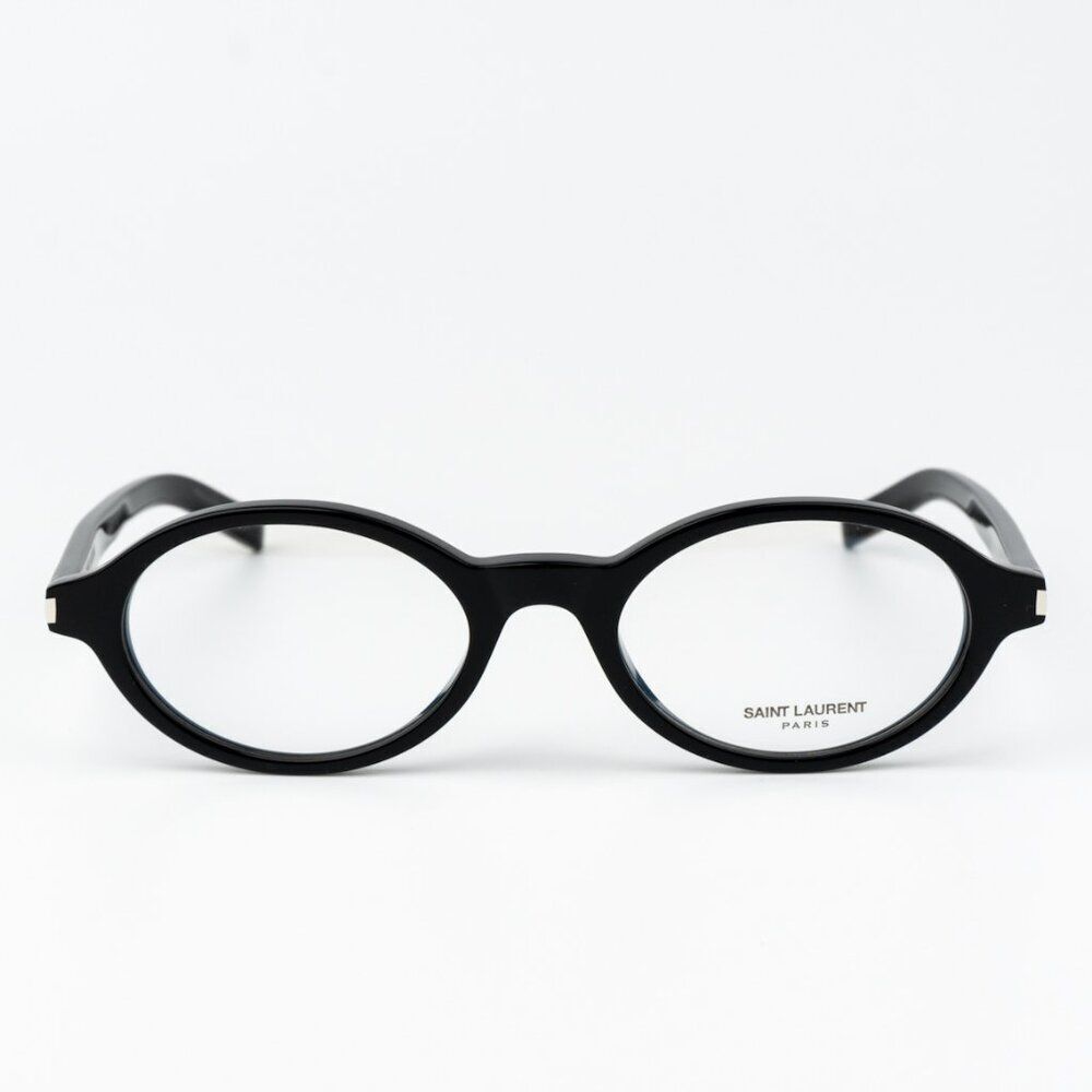 NEW Saint Laurent SL751 JEANNE OPT 001 Black Oval Women Eyeglasses - Picture 7 of 13